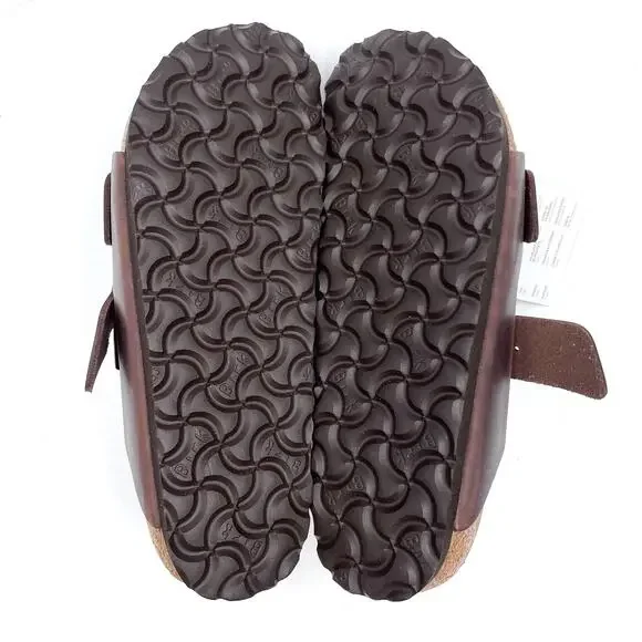 Birkenstock Arizona Sandals Habana Brown‎ Two Strap Slides Sz 37 / 6 NARROW